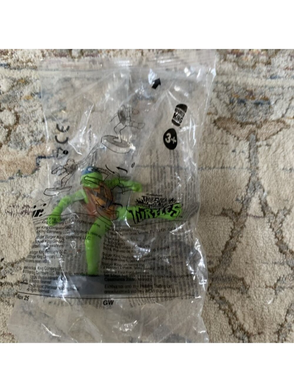 Burger King Kids Toy Tales of The Teenage Mutant Ninja Turtles Leonardo New